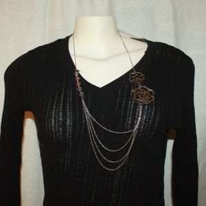 Solid black sweater